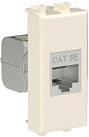 Розетка компьютерная экранированная модульная DKC Avanti 1-м. 1 мод. RJ45 5е ванильная дымка картинка